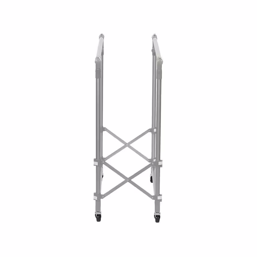HOUSEHOLD ESSENTIALS Silver Metal Clothes Rack 52 in. W x 62 in. H