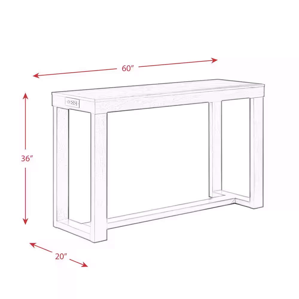 Picket House Furnishings Drew 4-Piece Dark Walnut Bar Table Set