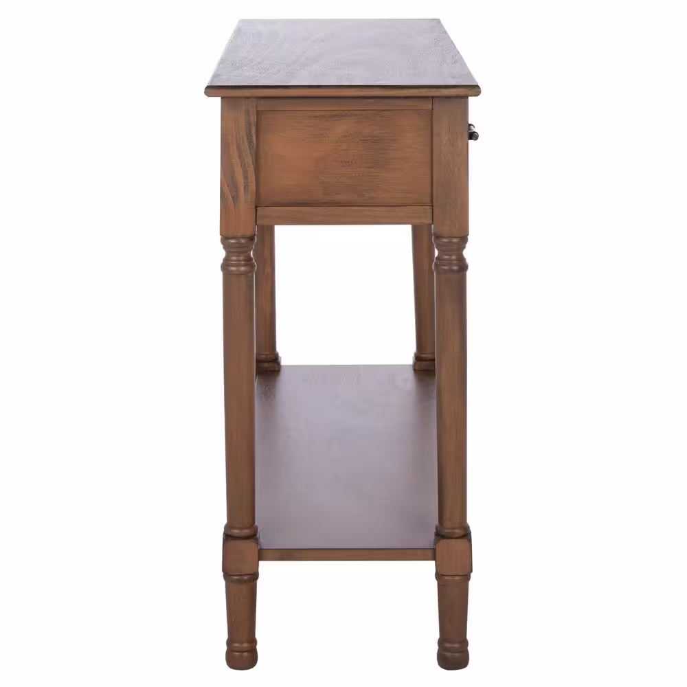 SAFAVIEH Peyton 2-Drawer Brown Wood Console Table