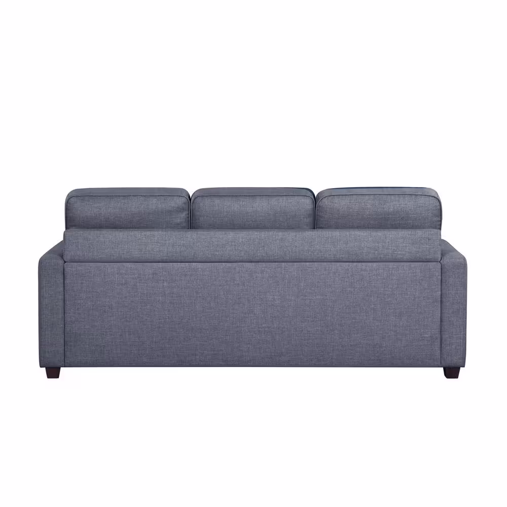 Lifestyle Solutions Jen 80 in. W Convertible Sofabed in Grey Polyester