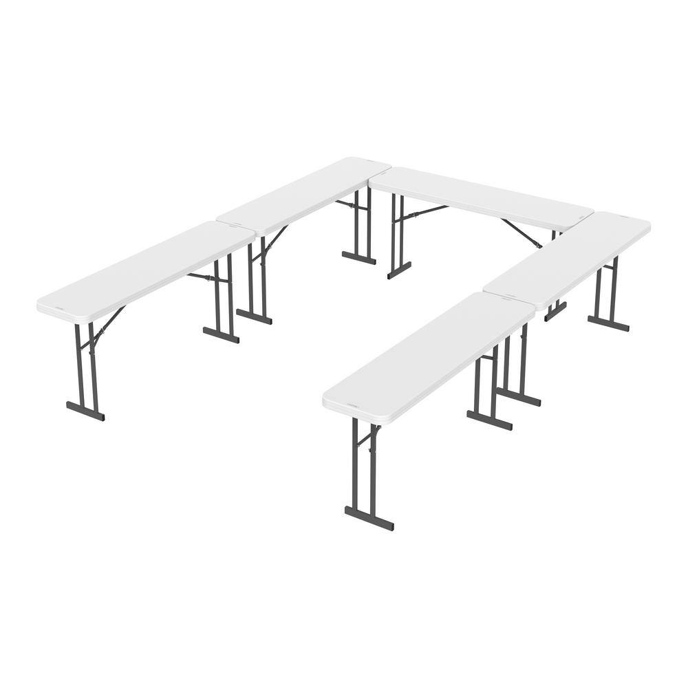 Lifetime 6 ft. Seminar Plastic Commercial Folding Table (Set of 5)