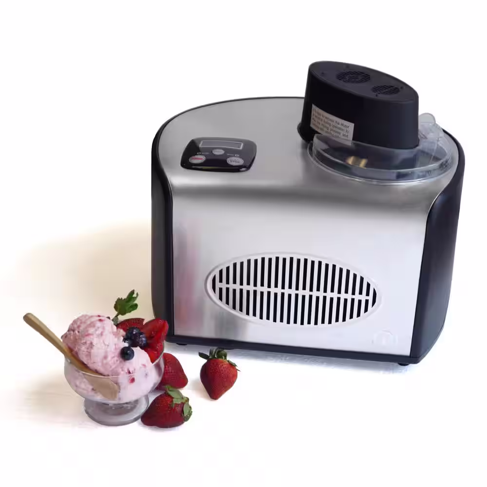 SPT 1.5 qt. Stainless Steel Ice Cream Maker with Self-Cooling System
