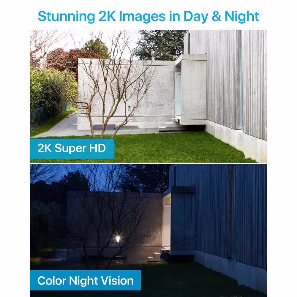 ZOSI 8-Channel H.265+ 3MP 2K 2TB Hard Drive NVR Security Camera System with 8pcs Outdoor WiFi IP Cameras, Color Night Vision