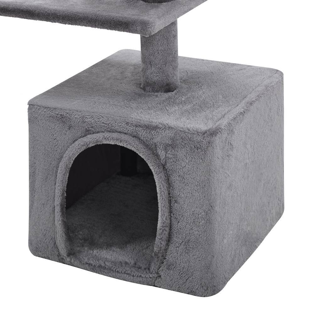Sam's Pets Longshot 53.5 in. Gray Cat Tree