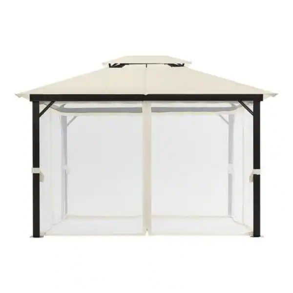 Hampton Bay Spencer Hill 10 ft. L x 12 ft. L Steel Gazebo