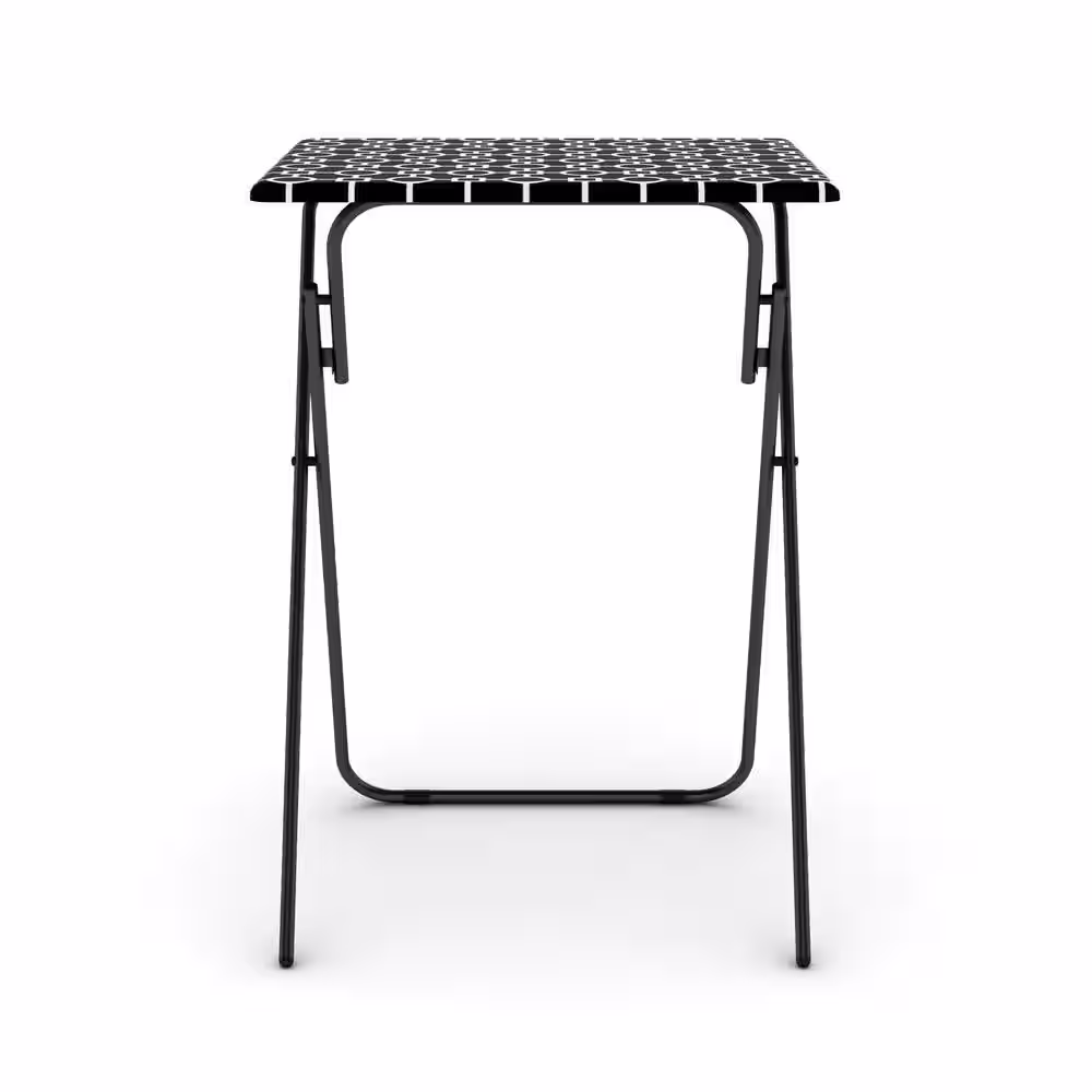 Atlantic Park Place Black and white Tray Side Table (Set of 2)