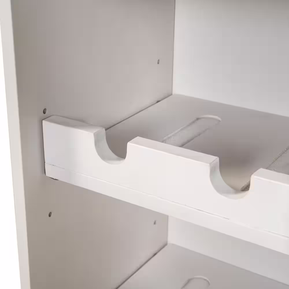 None Farmhouse 42 in. Rectangle White and Brown Wood Top Counter Height Dining Table with Rubber Wood Leg (Seats 4)