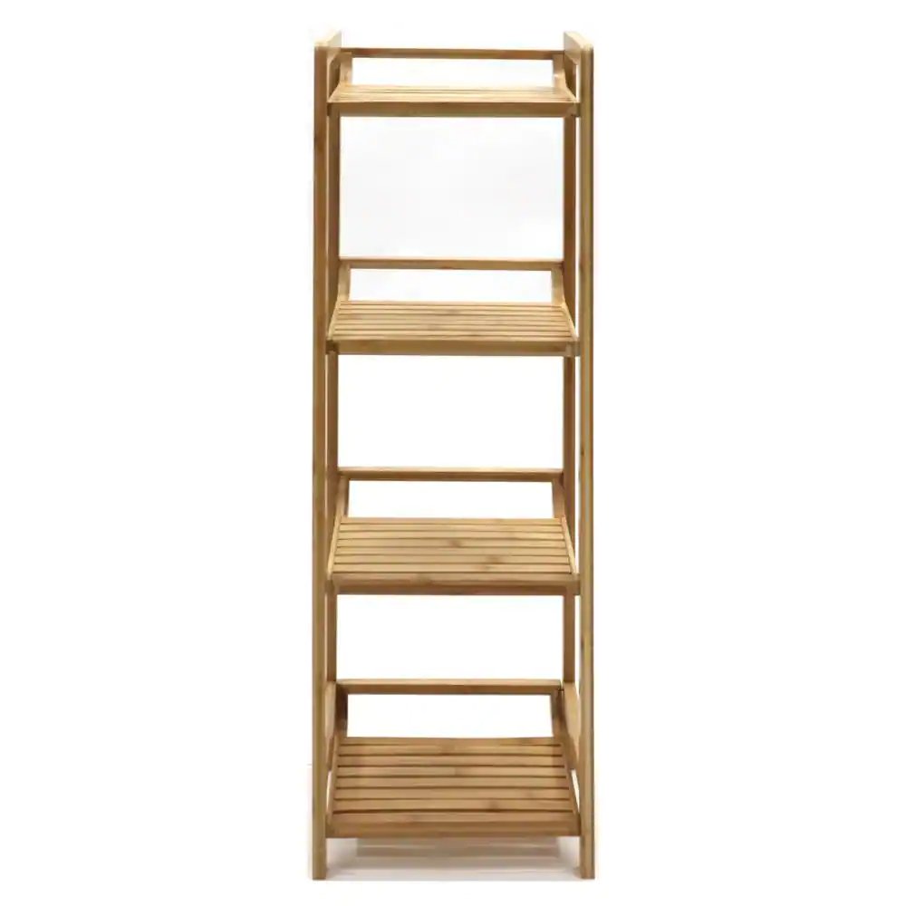 Redmon 4-Tier Bamboo Shelving Unit (12 in. W x 41 in. H x 12 in. D)