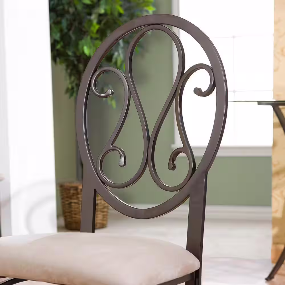 Southern Enterprises Dark Brown Metal Dining Chair (Set of 4)