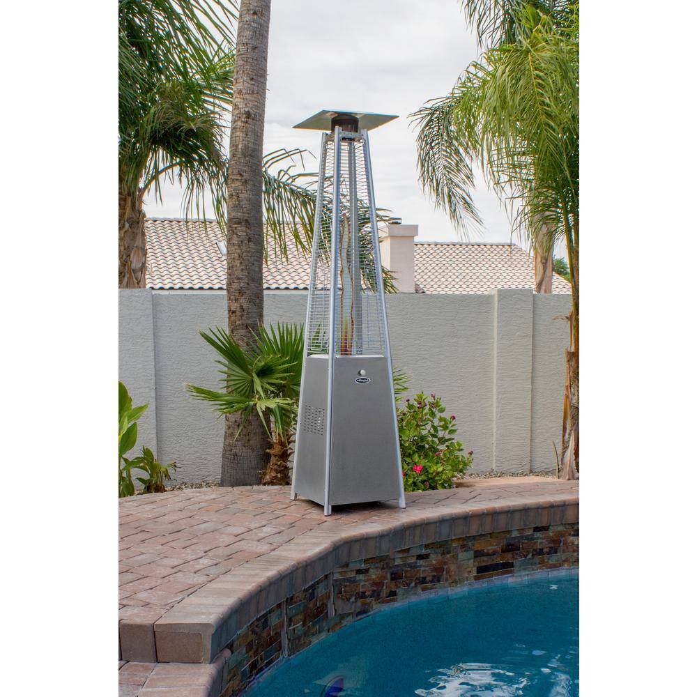 AZ Patio Heaters 40,000 BTU Quartz Glass Tube Stainless Steel Propane Patio Heater