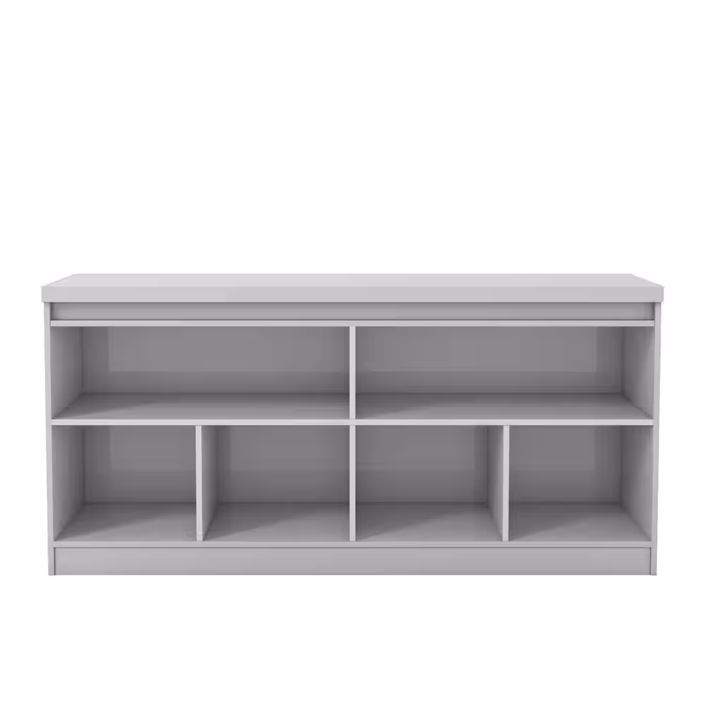 Manhattan Comfort Viennese 62.99 in. White Gloss 6-Shelf Buffet Cabinet