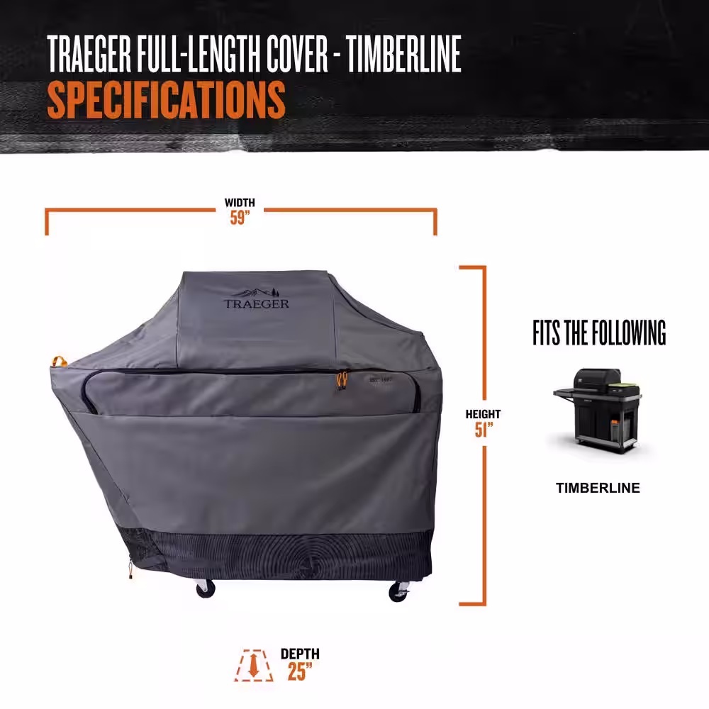 Traeger Timberline Wood Pellet Grill in Black with Cover