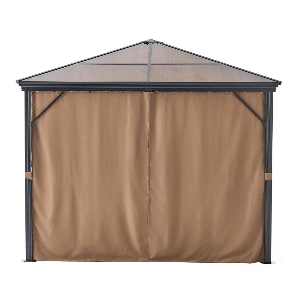 Noble House Wesson 10 ft. x 10 ft. Aluminum Gazebo with Hardtop