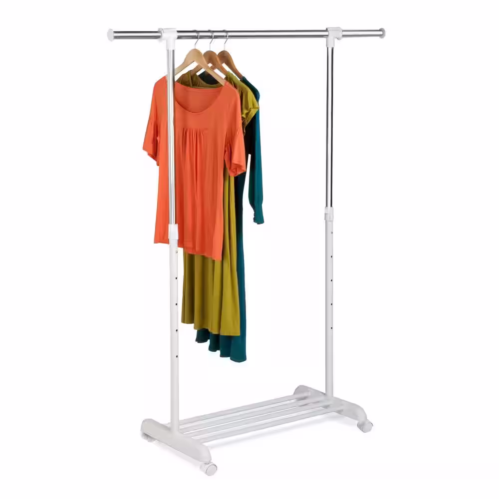 Honey-Can-Do Chrome Steel Clothes Rack 53.25 in. W x 62.99 in. H