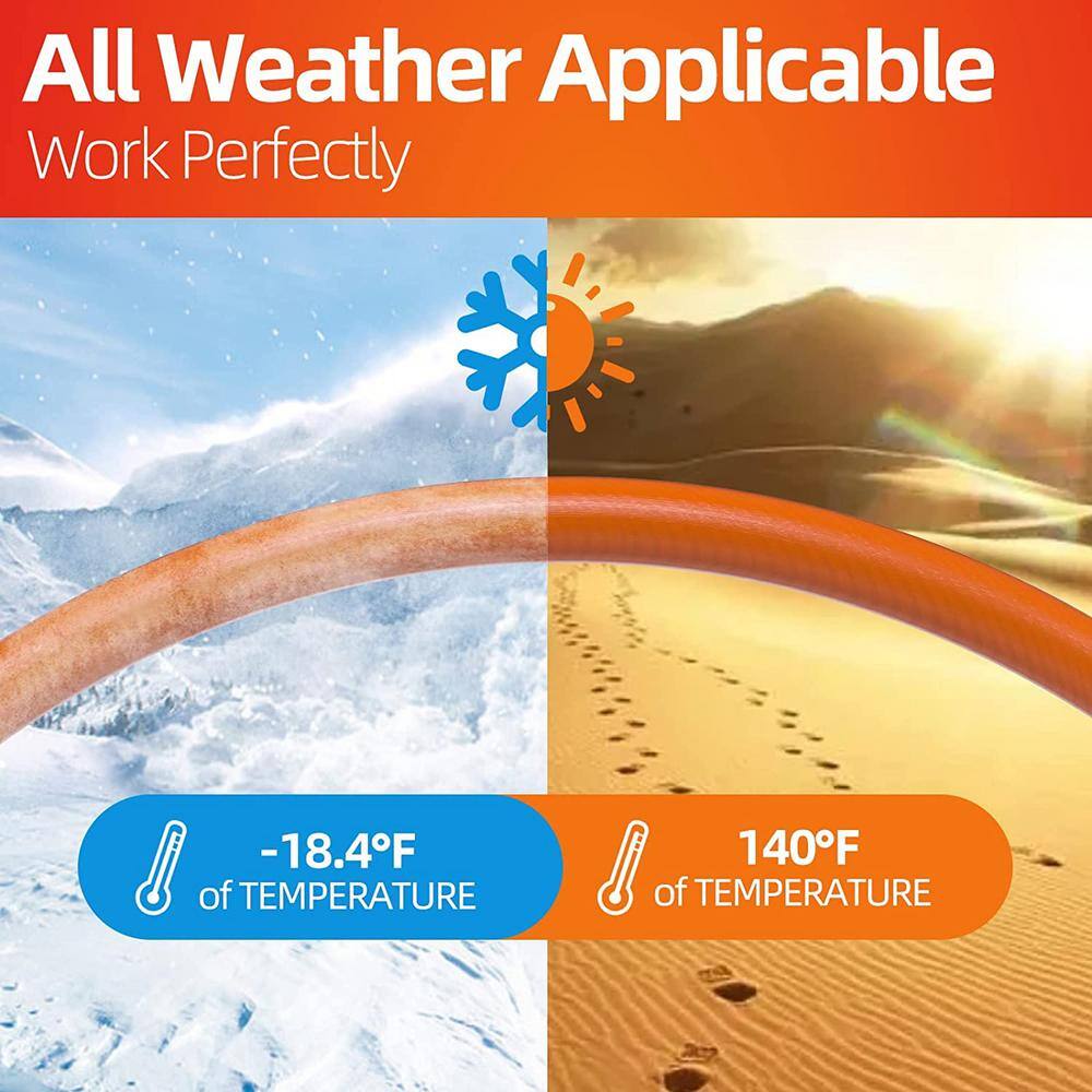 None 5/8 in. x 50 ft. Garden Hose Flexible and Light-Weight Water Hose, Burst 600 PSI, Kink-less Hybrid Rubber Hose