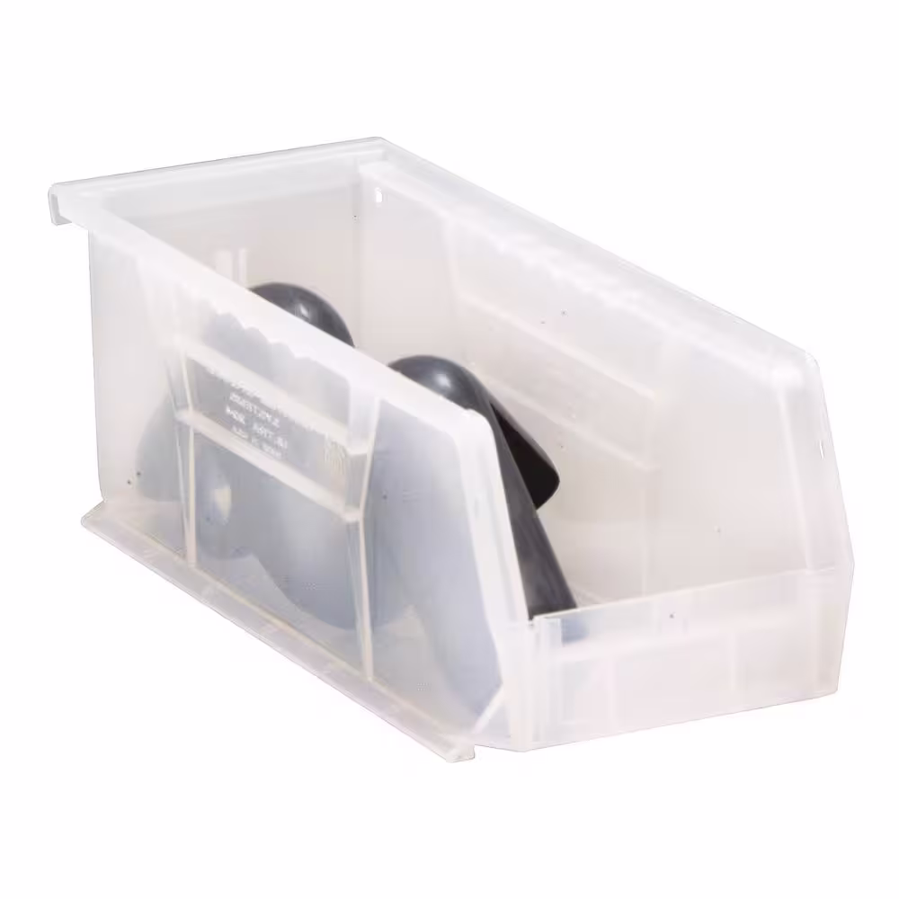 QUANTUM STORAGE SYSTEMS Ultra Series 1.51 Qt. Stack and Hang Bin in Clear (12-Pack)