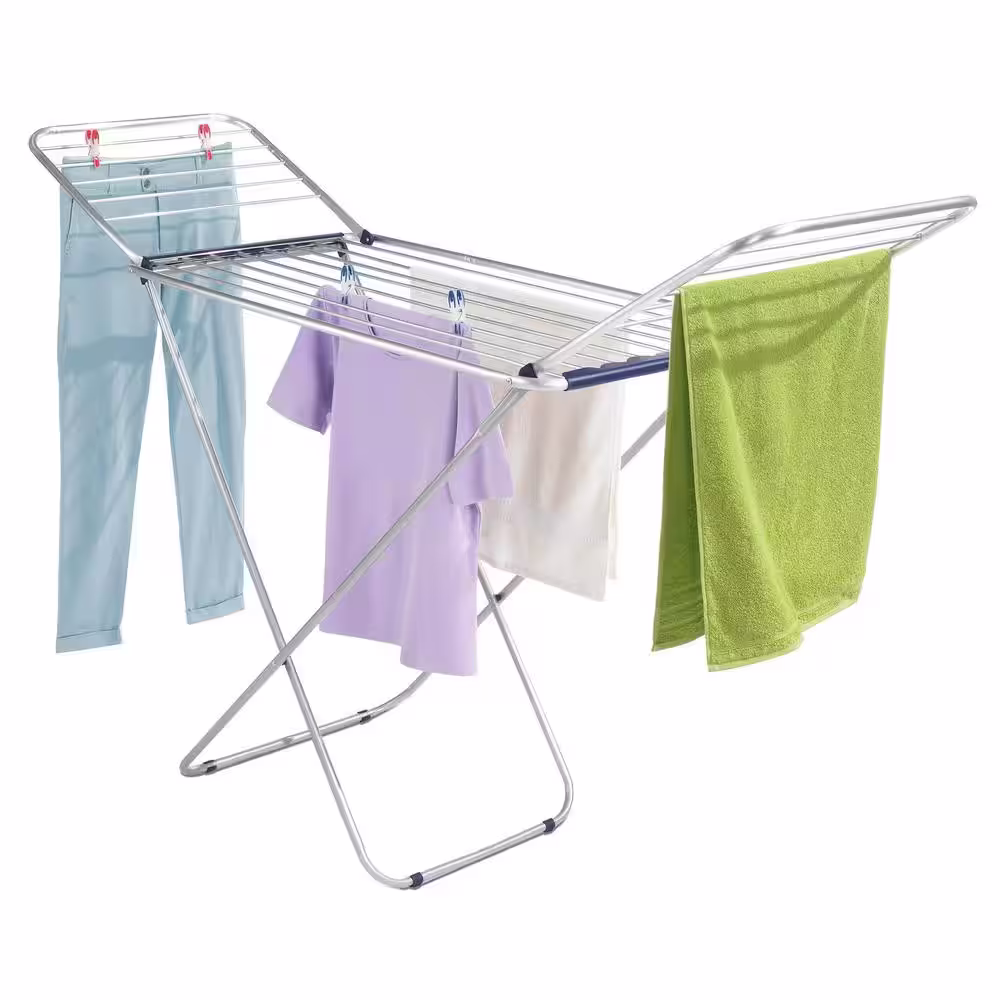 HOUSEHOLD ESSENTIALS Siena 180 Aluminum Laundry Drying Rack