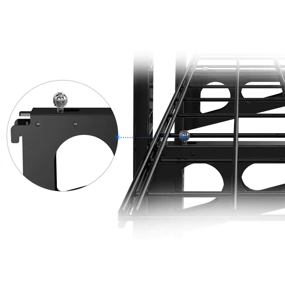 FLEXIMOUNTS 12 in. x 48 in. 3-Tier Adjustable Steel Garage Wall Shelf in Black