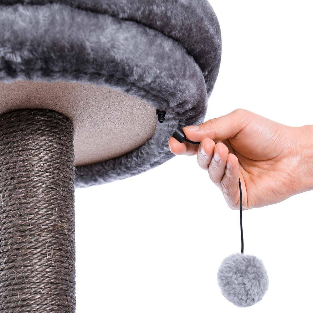 Foobrues 55.5 in. H Modern Cat Tower with 2 Super Large Condo, Sturdy Scratching Posts and Removable Soft Perches