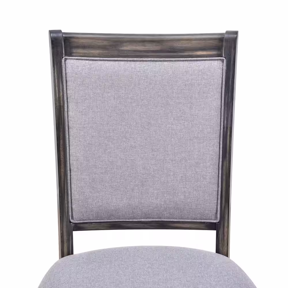 Harper & Bright Designs Gray 7-Piece Rectangular MDF Top Dining Table Set Seats 6 with 4 Upholstered Side Chairs and 2 Upholstered Arm Chairs