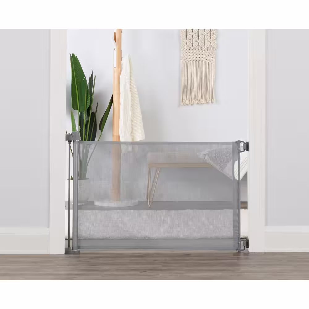None Carlson Retractable Pet Gate, Gray