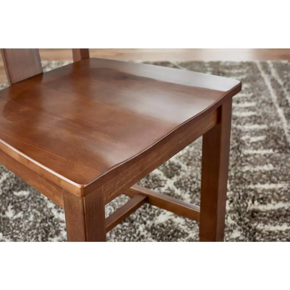 StyleWell Walnut Brown Finish Dining Chair (Set of 2) (19.97 in. W x 37.44 in. H)