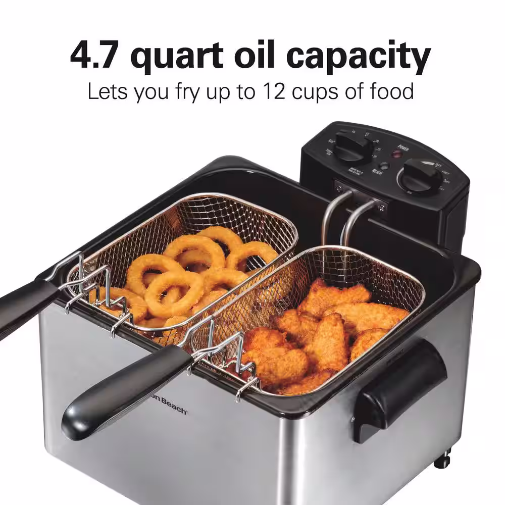 Hamilton Beach 3 Qt. Stainless Steel Professional-Style Deep Fryer