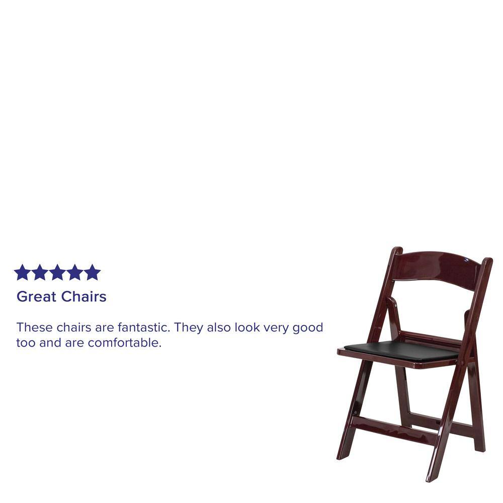 Carnegy Avenue Red Mahogany Resin Folding Chair (Set of 4)