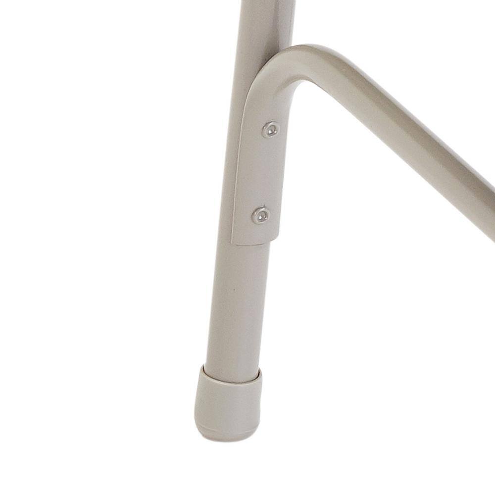 National Public Seating Grey Fabric Padded Seat Stackable Folding Chair (Set of 4)