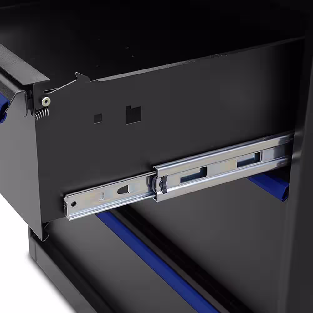 Montezuma 30.5 in. W x 35 in. H x 24 in. D 4-Drawer Steel Freestanding Base Cabinet in Black