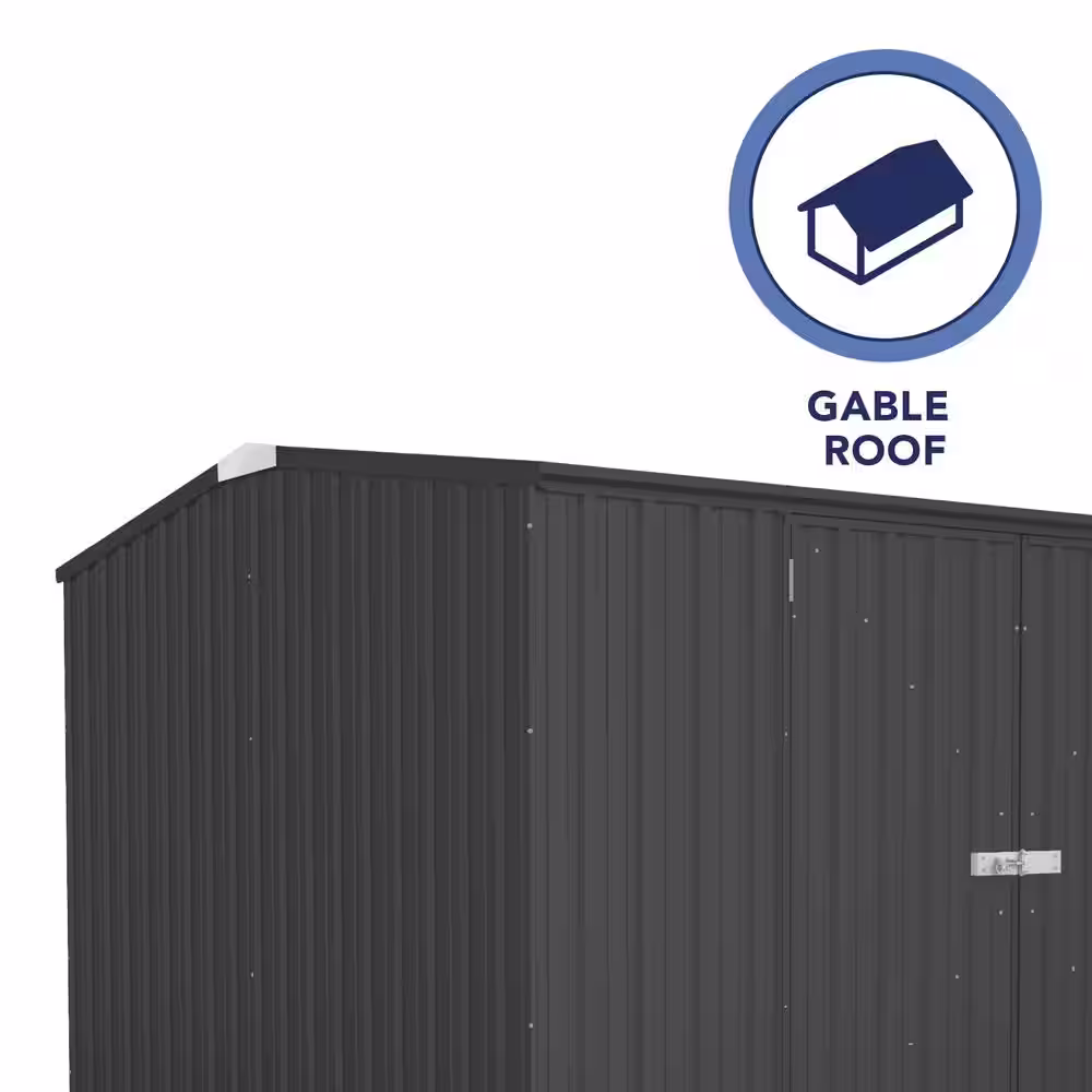 ABSCO Premier 10 ft. x 10 ft. Galvanized Steel Metal Shed in Monument Gray with SNAPTiTE Assembly System (100 sq. ft.)
