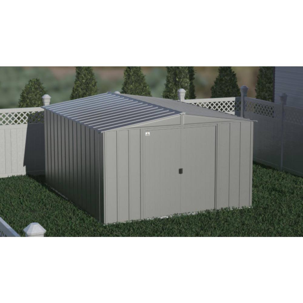 Arrow Classic 10 ft. W x 12 ft. D Charcoal Metal Shed, 115 sq. ft.