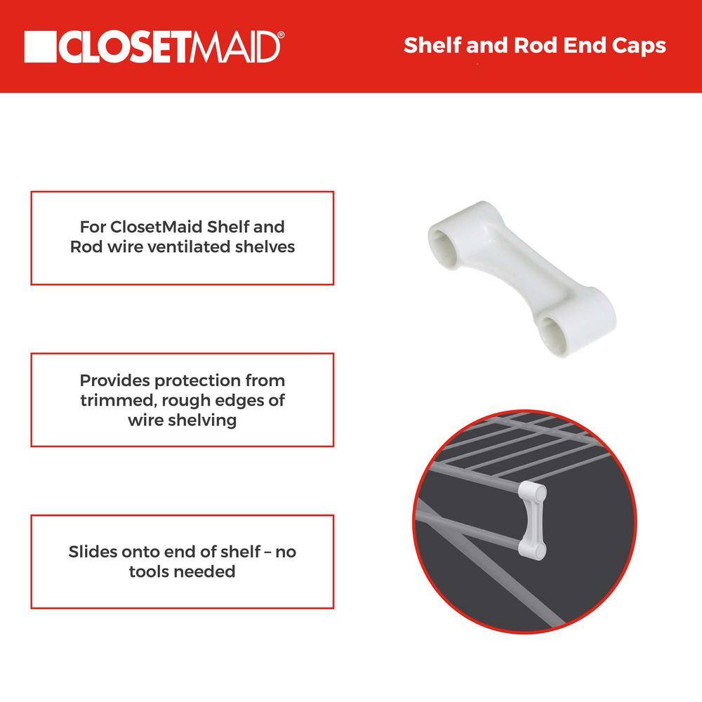 ClosetMaid ProPack Shelf and Rod Wire Shelving End Caps (36-Piece)