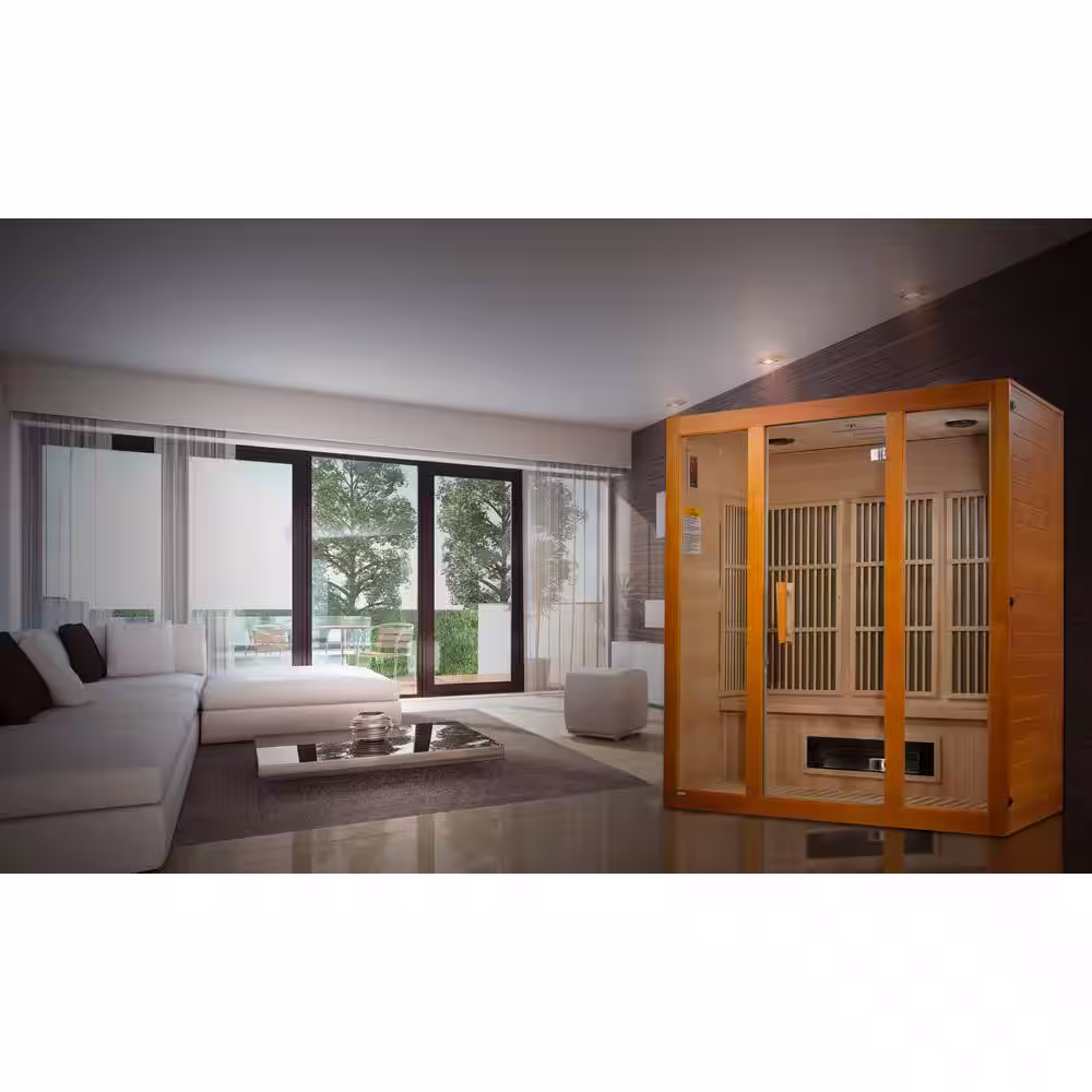 Maxxus Alpine Lifesauna 3-Person Infrared Sauna with 5 Dual Tech Infrared Heaters and Chromotherapy