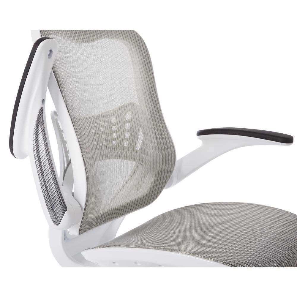 Office Star Products Riley 24.5 in. wide White Upholstered Ergonomic Office Chair with Adjustable Height