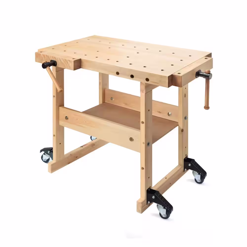 Richelieu Hardware 2-3/8 in. (61 mm) Workbench Caster and Fastener Kit with 143 lbs. Load Capacity (4-Pack)