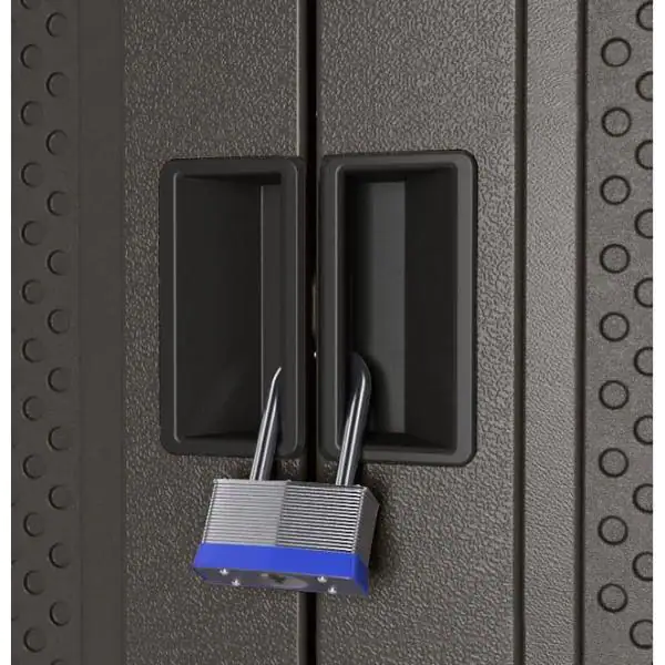 Suncast Commercial 30 in. W x 36 in. H x 20.25 in. D Plastic Freestanding Garage Base Cabinet in Slate