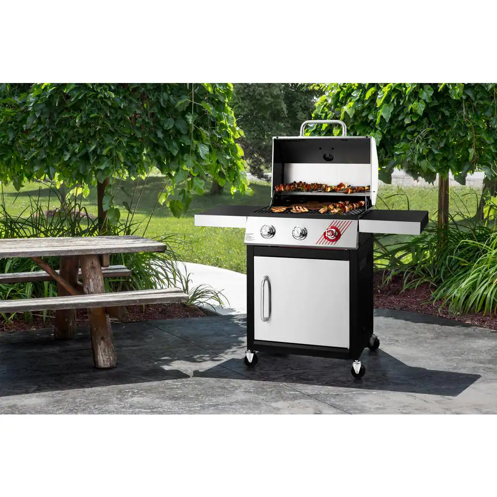 Dyna-Glo 3-Burner Propane Gas Grill in Stainless Steel with TriVantage Multifunctional Cooking System