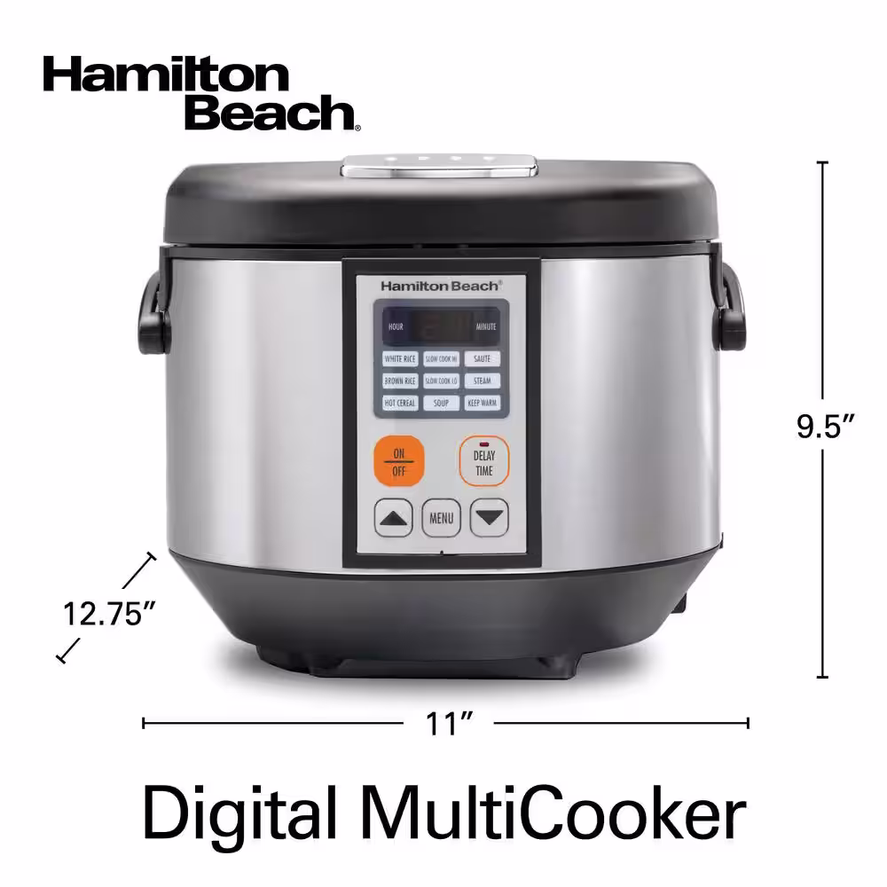 Hamilton Beach 4.5 Qt. Stainless Steel Digital Multi Slow Cooker