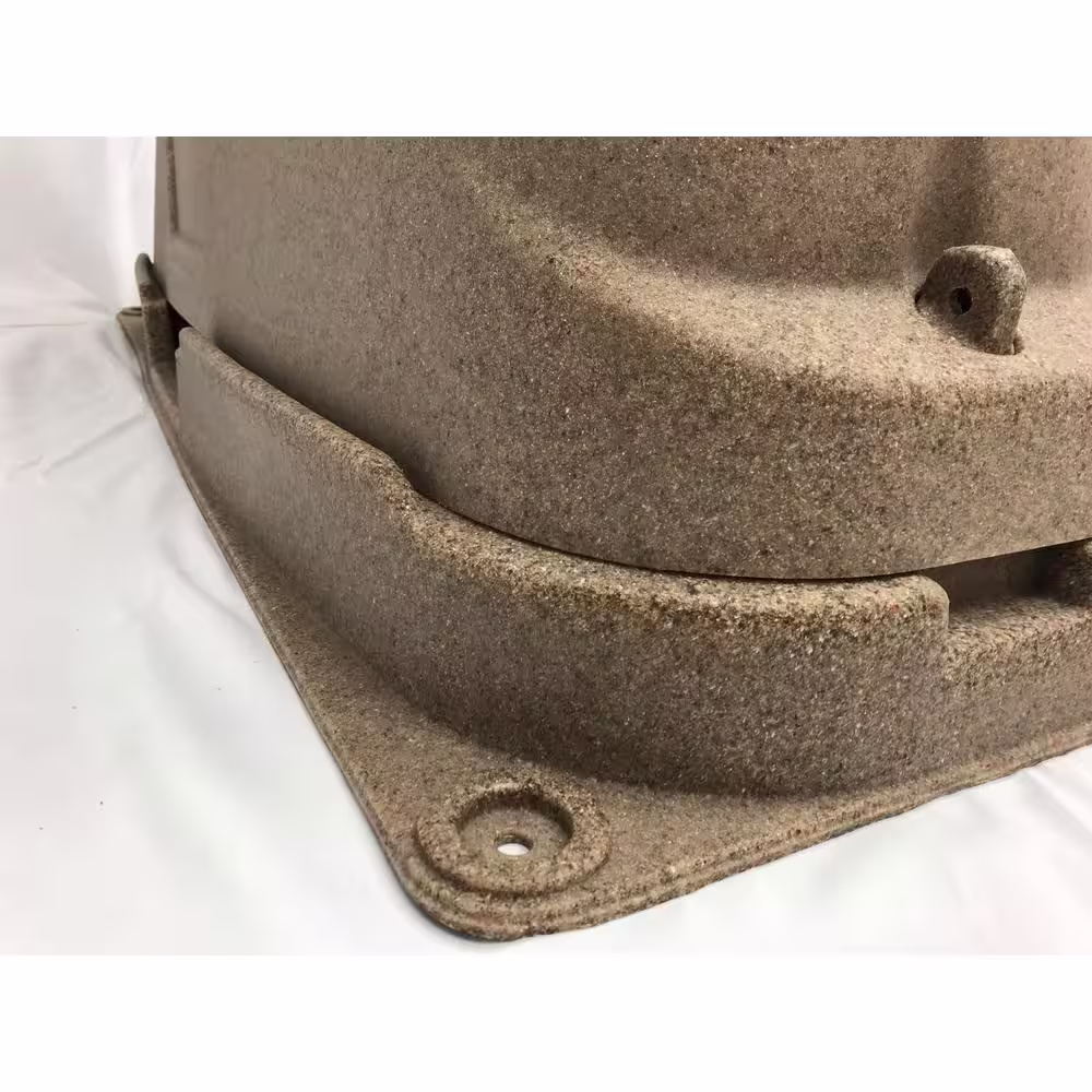 Dekorra 48 in. L x 17 in. W x 27 in. H Large Plastic Two Piece Brown Granite Backflow Cover