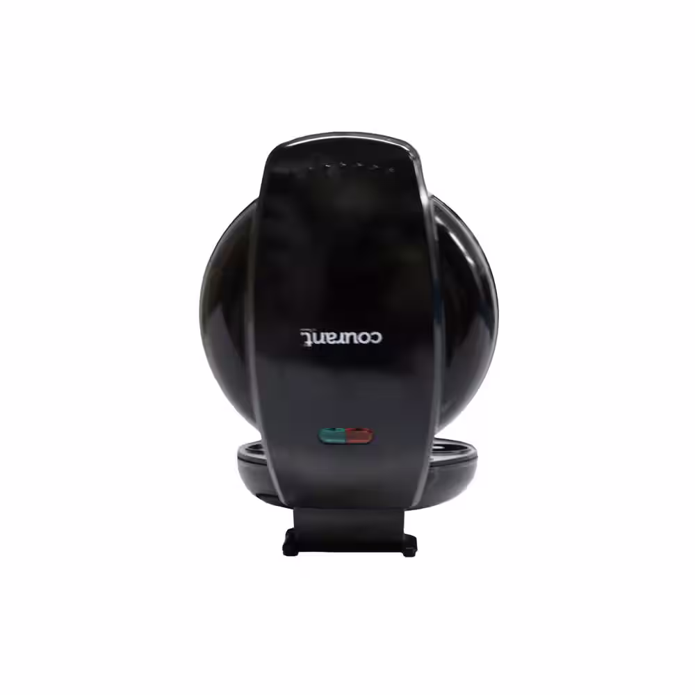 Courant Mini Donut Maker Machine Dessert Specialty Appliance Kid-Friendly with Non-stick Surface Makes 7 Doughnuts Black