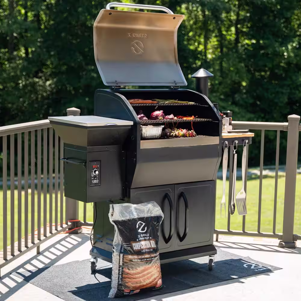 Z GRILLS 1060 sq. in. Pellet Grill and Smoker with cabinet storage, Bronze