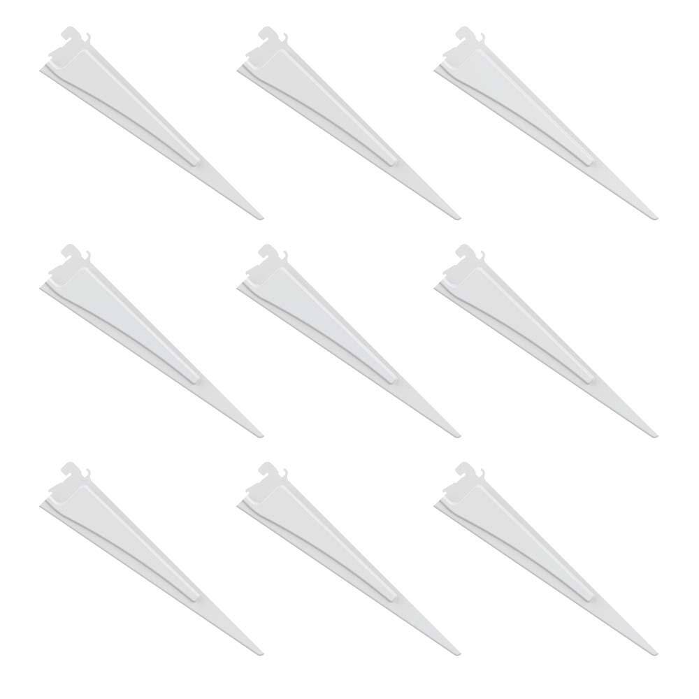 ClosetMaid ShelfTrack 12 in. x .5 in. White Shelf Bracket (9 Pieces)