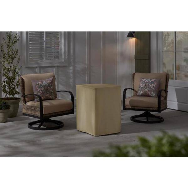 Hampton Bay 19 in. W x 29 in. H Square Stacked Stone Fire Column