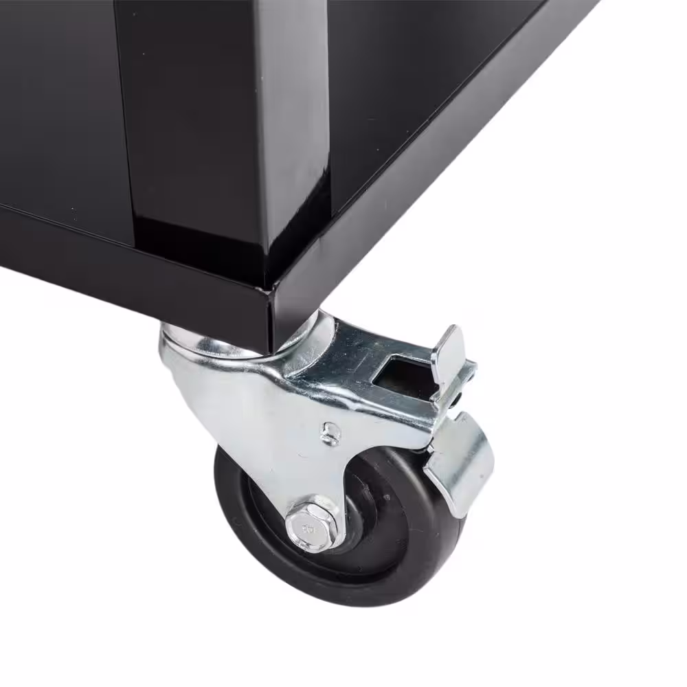 None Red 80 Qt. Iron Beverage Wheeled Cooler with Shelf