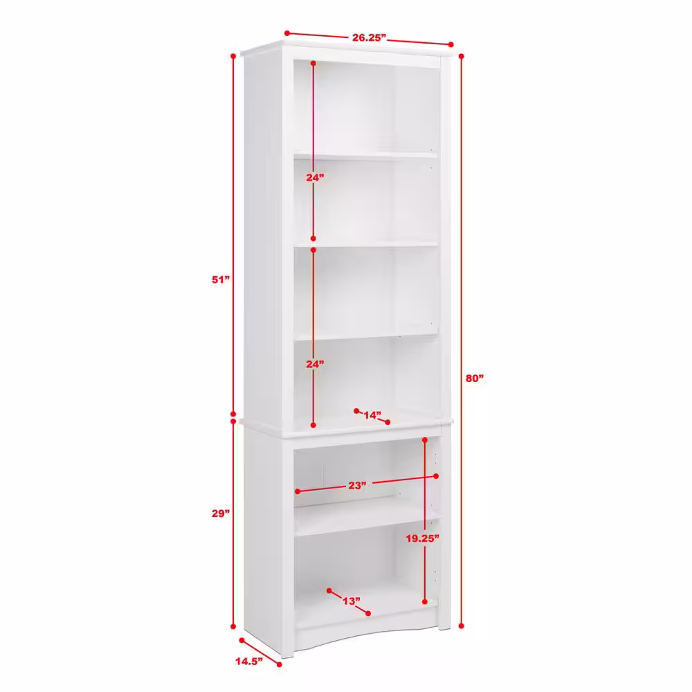 Prepac White Tall Bookcase