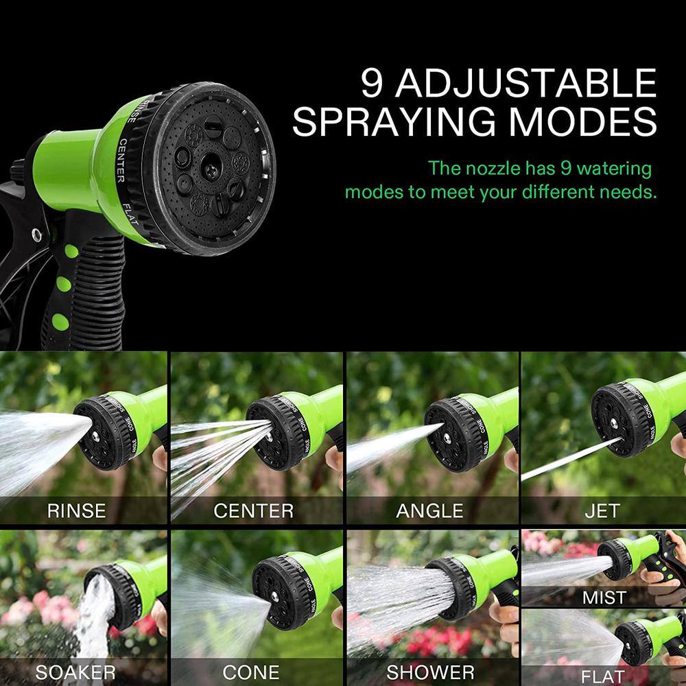 VIVOSUN Wall-Mounted 0.5 in. Dia x 65 ft. Retractable Garden Hose Reel with a 9-Pattern Nozzle