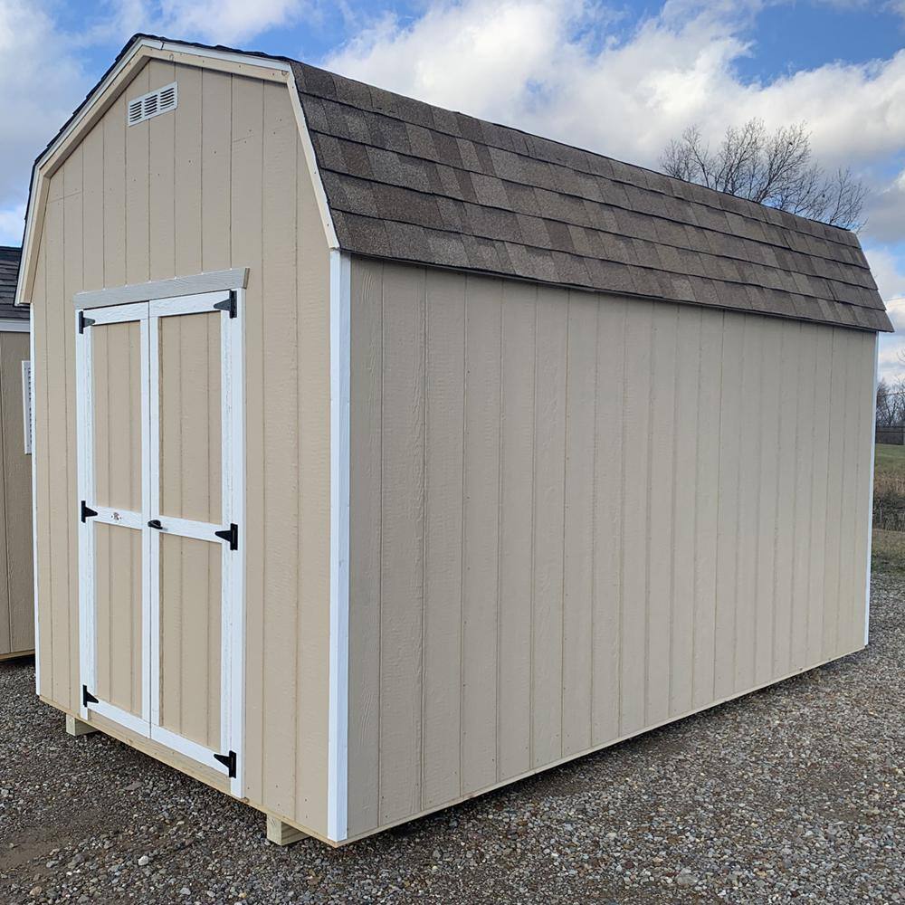 LITTLE COTTAGE CO. Value Gambrel 10 ft. x 16 ft. Wood Storage Building Precut Kit with 6 ft. Sidewalls