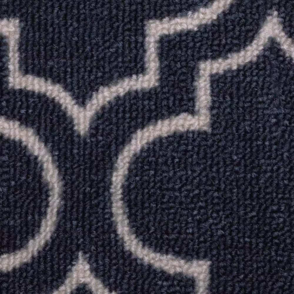 TrafficMaster Trellis Navy 2 ft. 2 in. x Your Choice Length Roll Runner