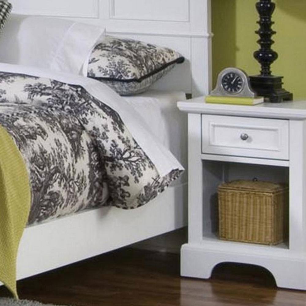HOMESTYLES Naples 3-Piece White Queen Bedroom Set
